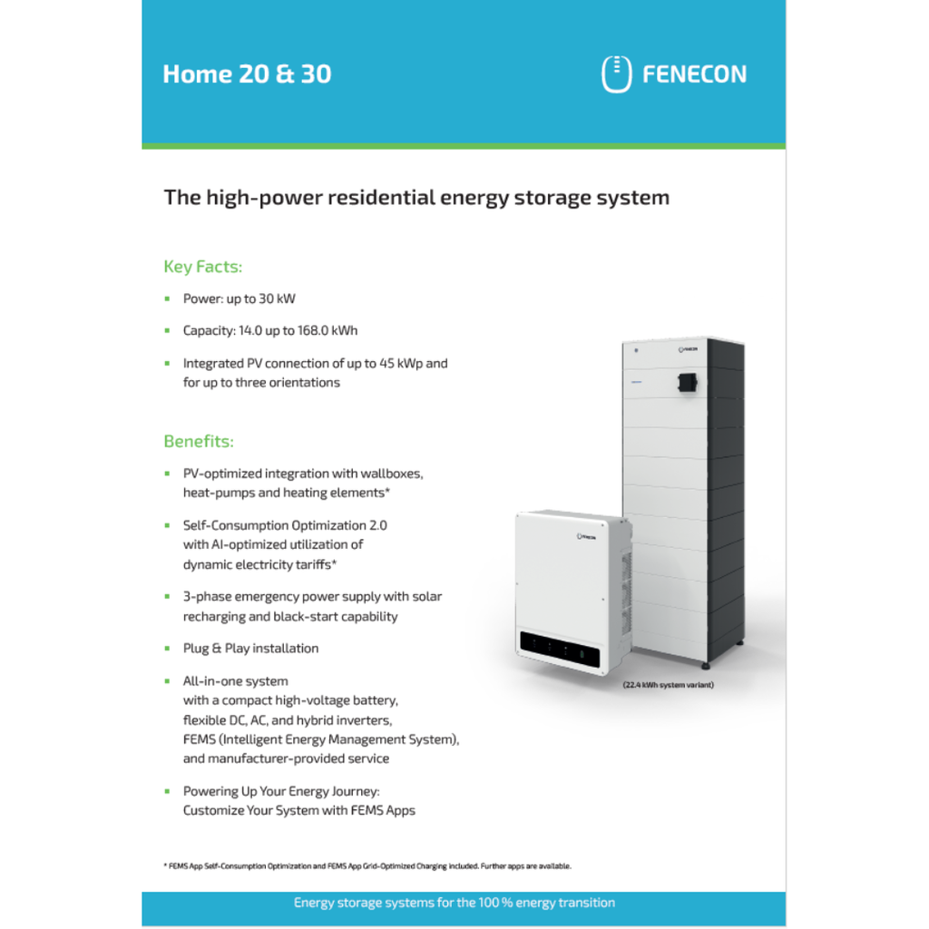 Produktblatt FENECON Home 20/30 english